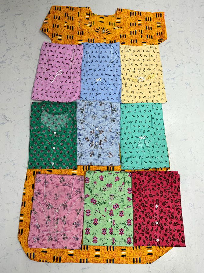 Cotton Nighty 128 Regular Night Suits Wholesale Cotton Nighty